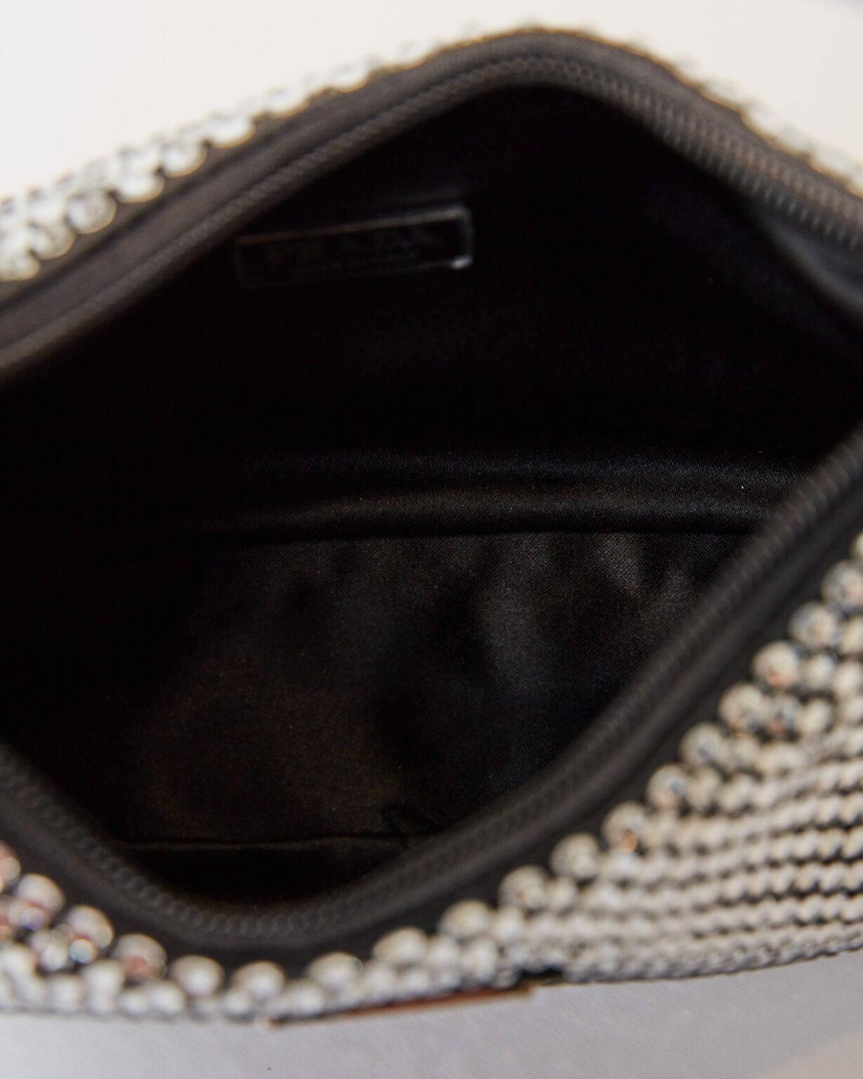 Prada Re-edition 2000 Black Crystal Hobo Bag