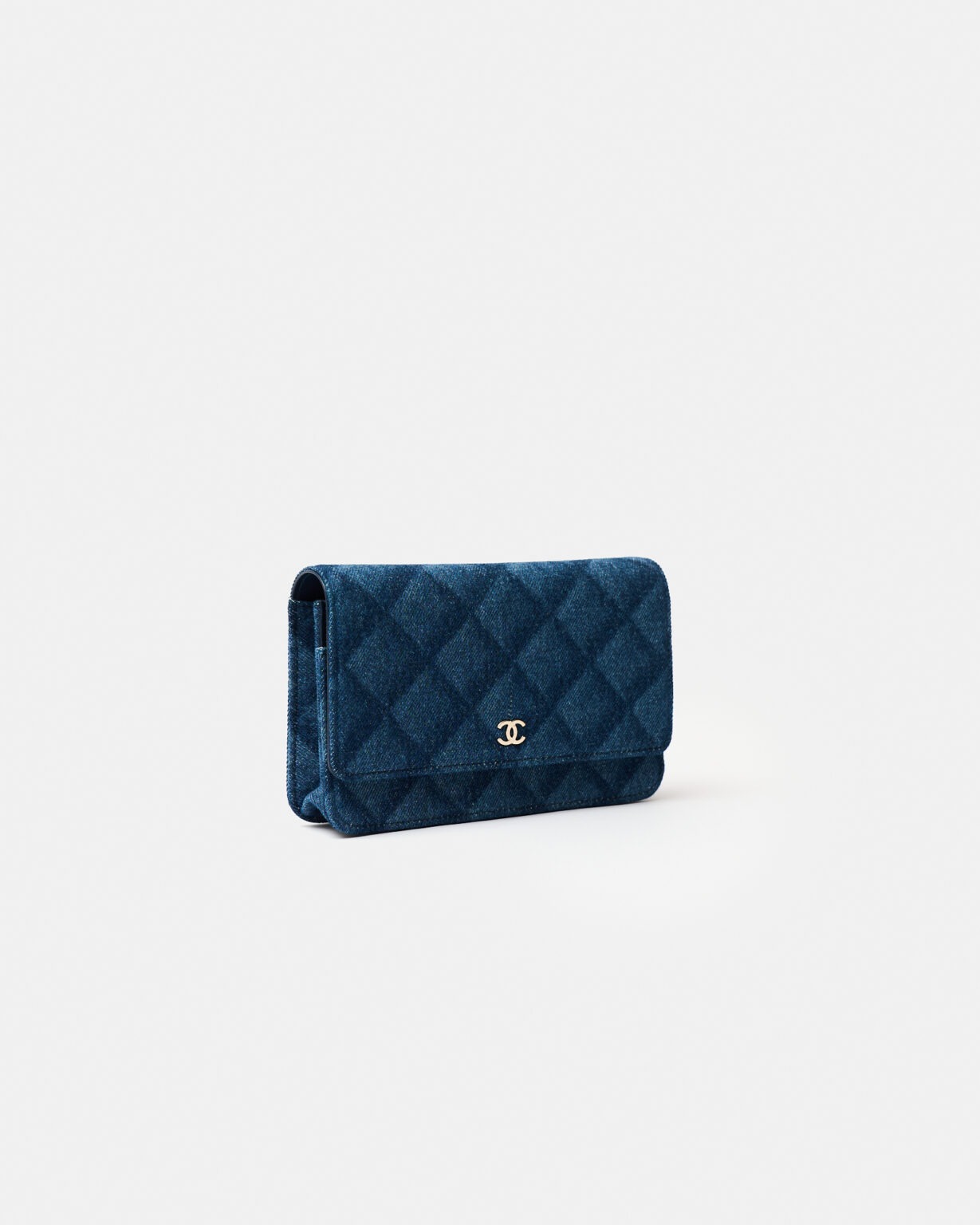 Chanel Classic Wallet On Chain Dark Blue Denim GHW