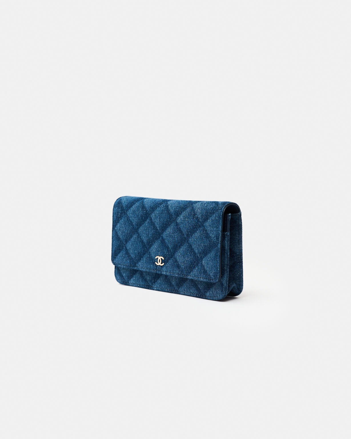 Chanel Classic Wallet On Chain Dark Blue Denim GHW