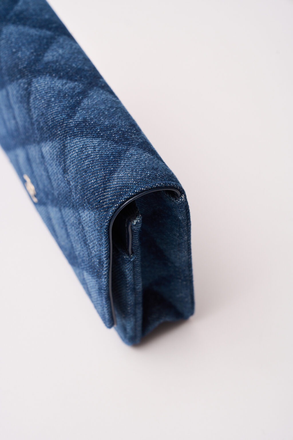 Chanel Classic Wallet On Chain Dark Blue Denim GHW