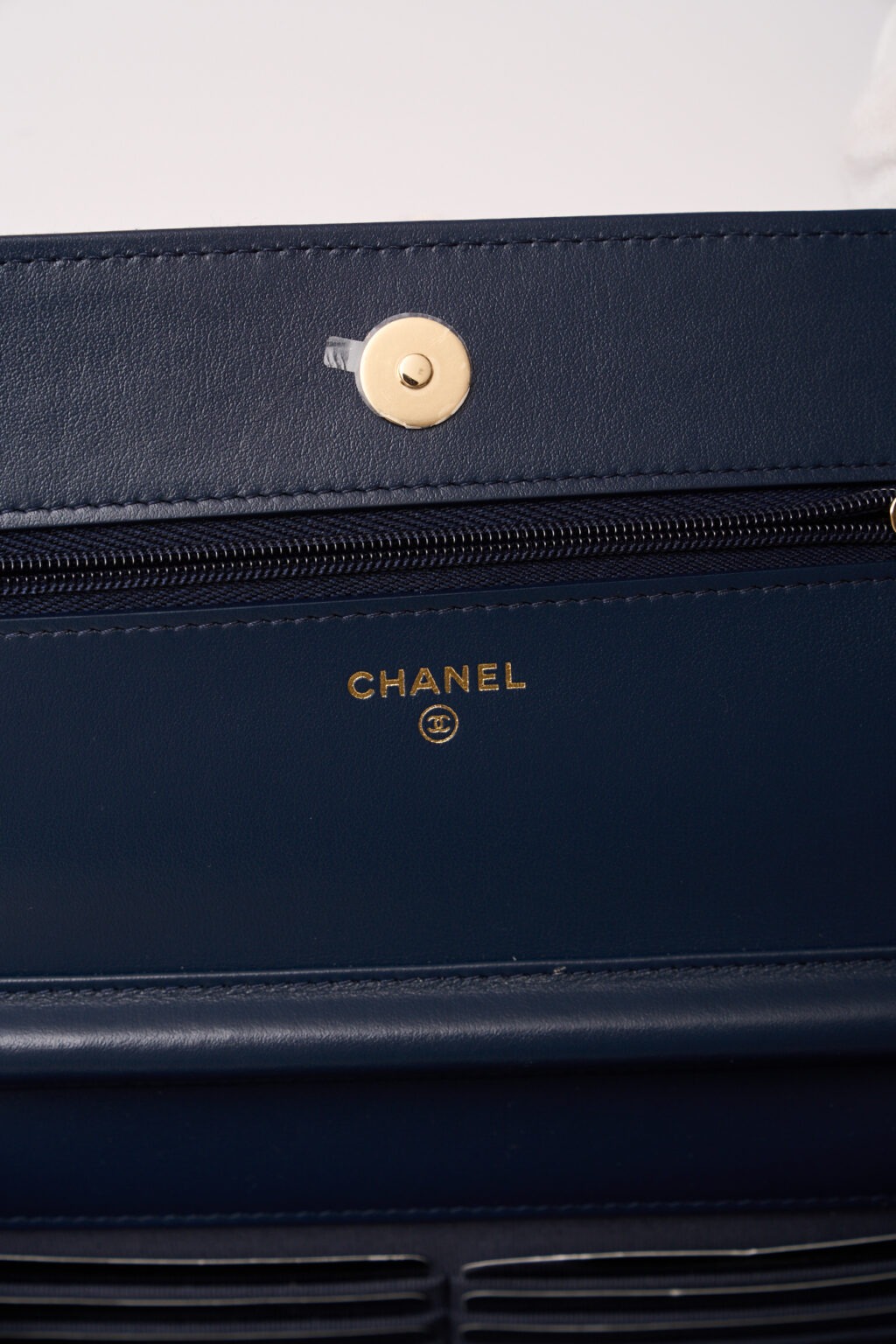 Chanel Classic Wallet On Chain Dark Blue Denim GHW