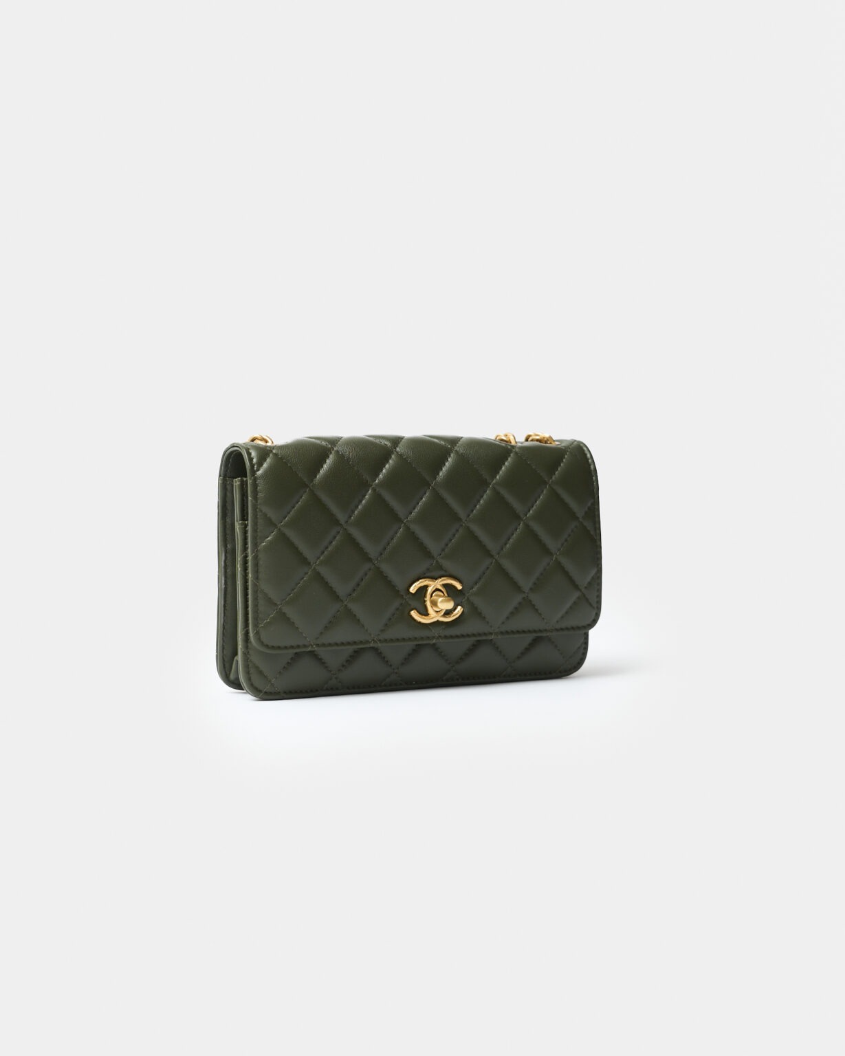 Chanel Wallet on Chain Olive Green Lambskin GHW