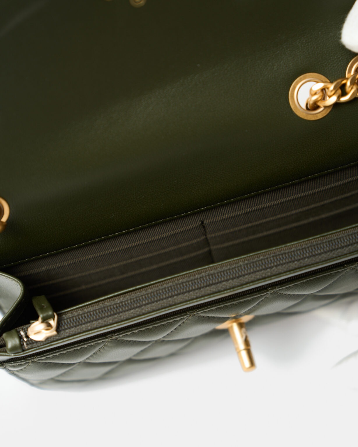 Chanel Wallet on Chain Olive Green Lambskin GHW