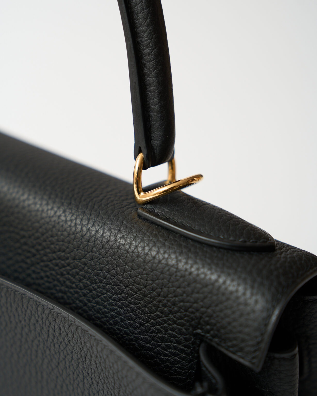 Hermès Kelly Retourne 28 Black Togo GHW