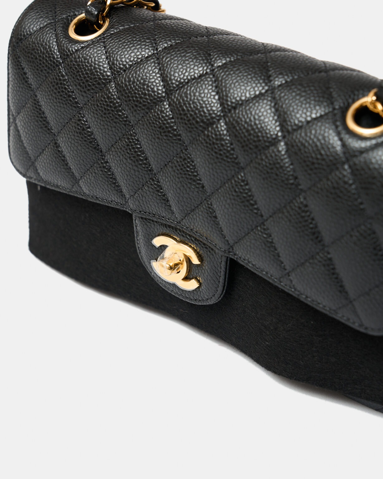 Chanel Classic Double Flap Small Black Caviar Gold-Tone Metal