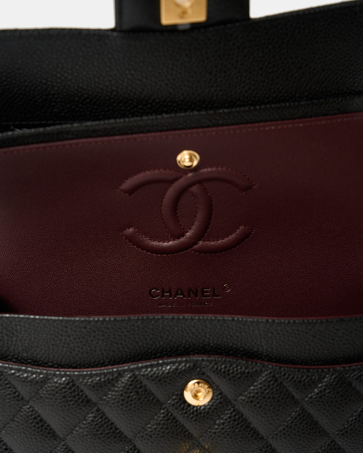 Chanel Classic Double Flap Small Black Caviar Gold-Tone Metal