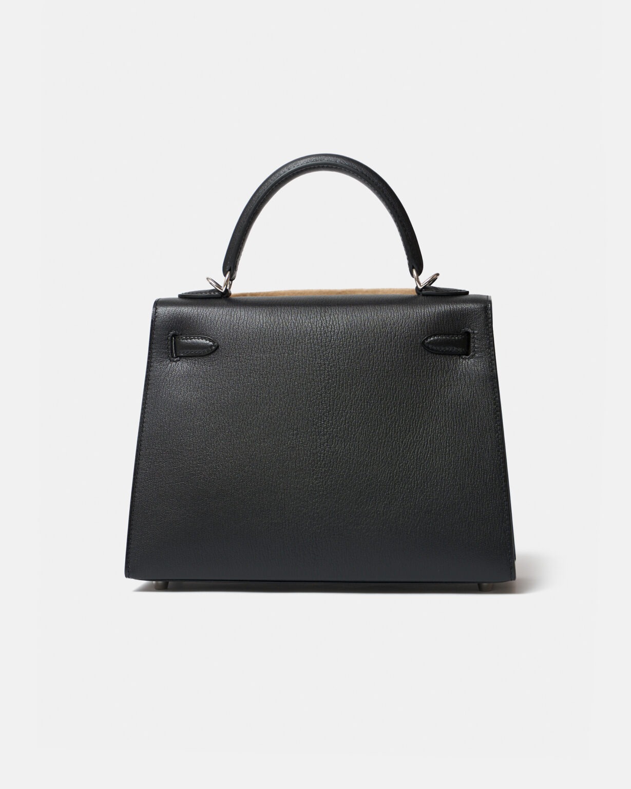 Hermès Kelly 25 Black Chevre Mysore PHW