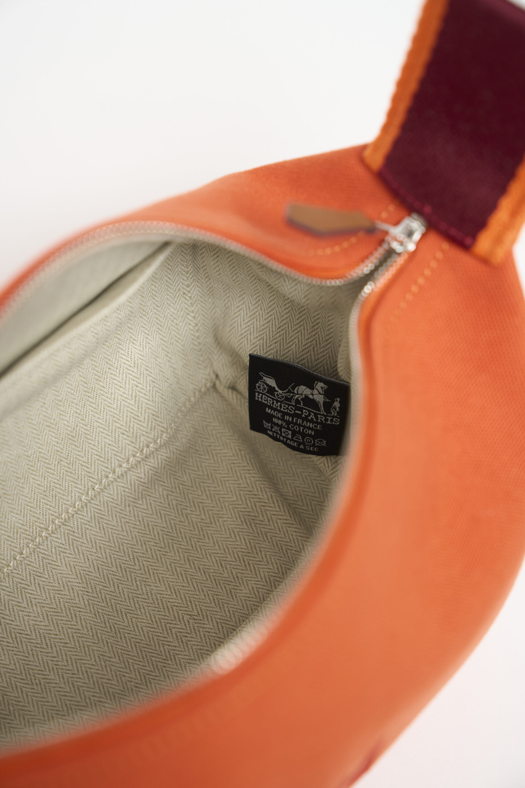 Hermès Bride-a-Brac Orange Feu Cotton PHW