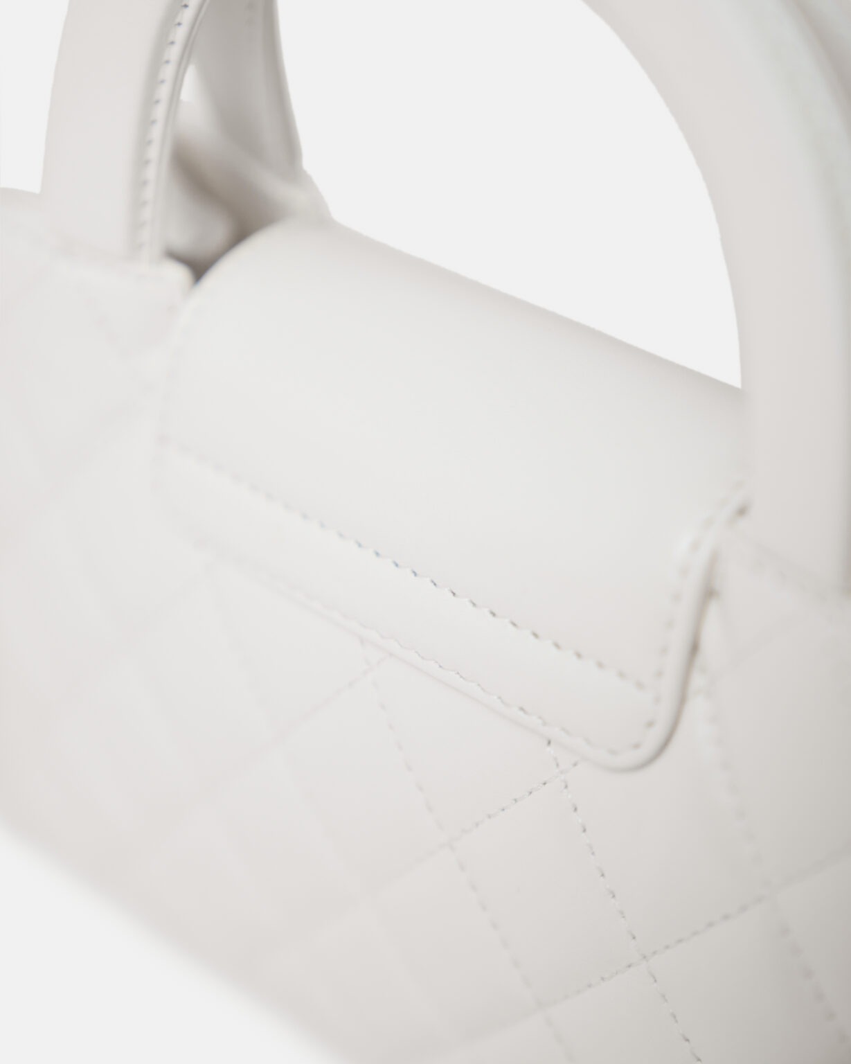 Chanel Mini Shopping White Calfskin Gold-Tone Metal Bag