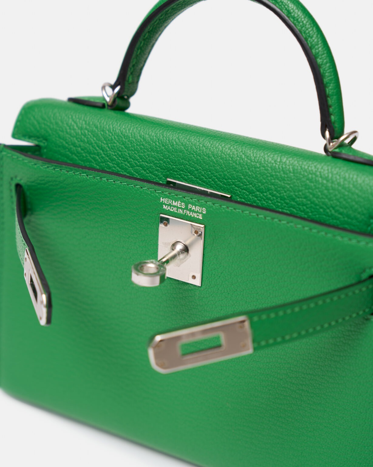 Hermès Mini Kelly 20 Bambou Chevre Mysore PHW