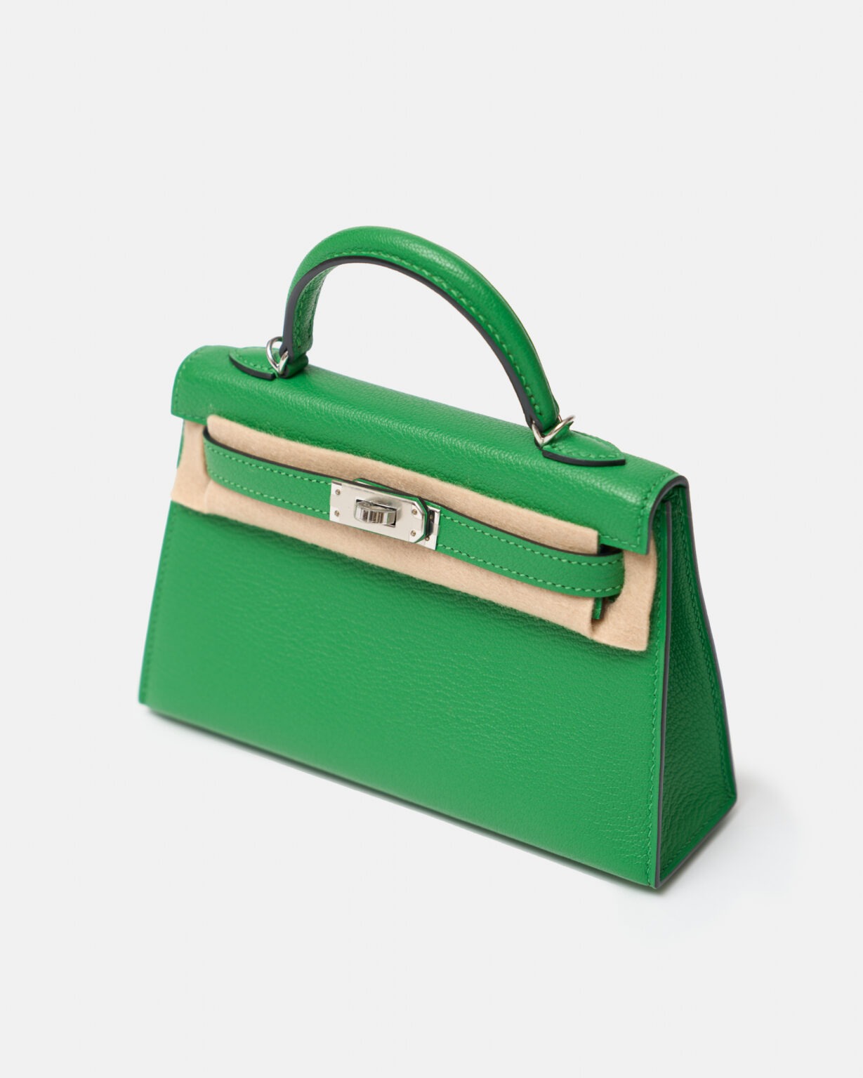 Hermès Mini Kelly 20 Bambou Chevre Mysore PHW