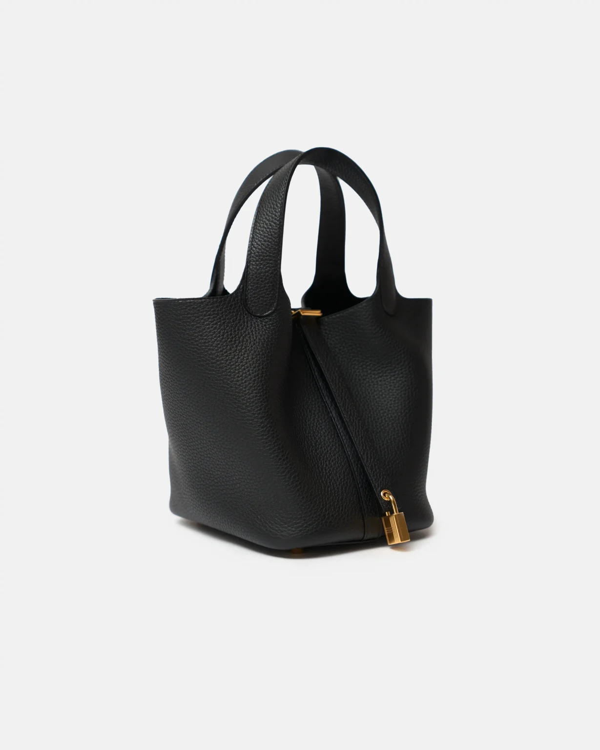 Hermès Picotin 18 Black Clemence Ghw
