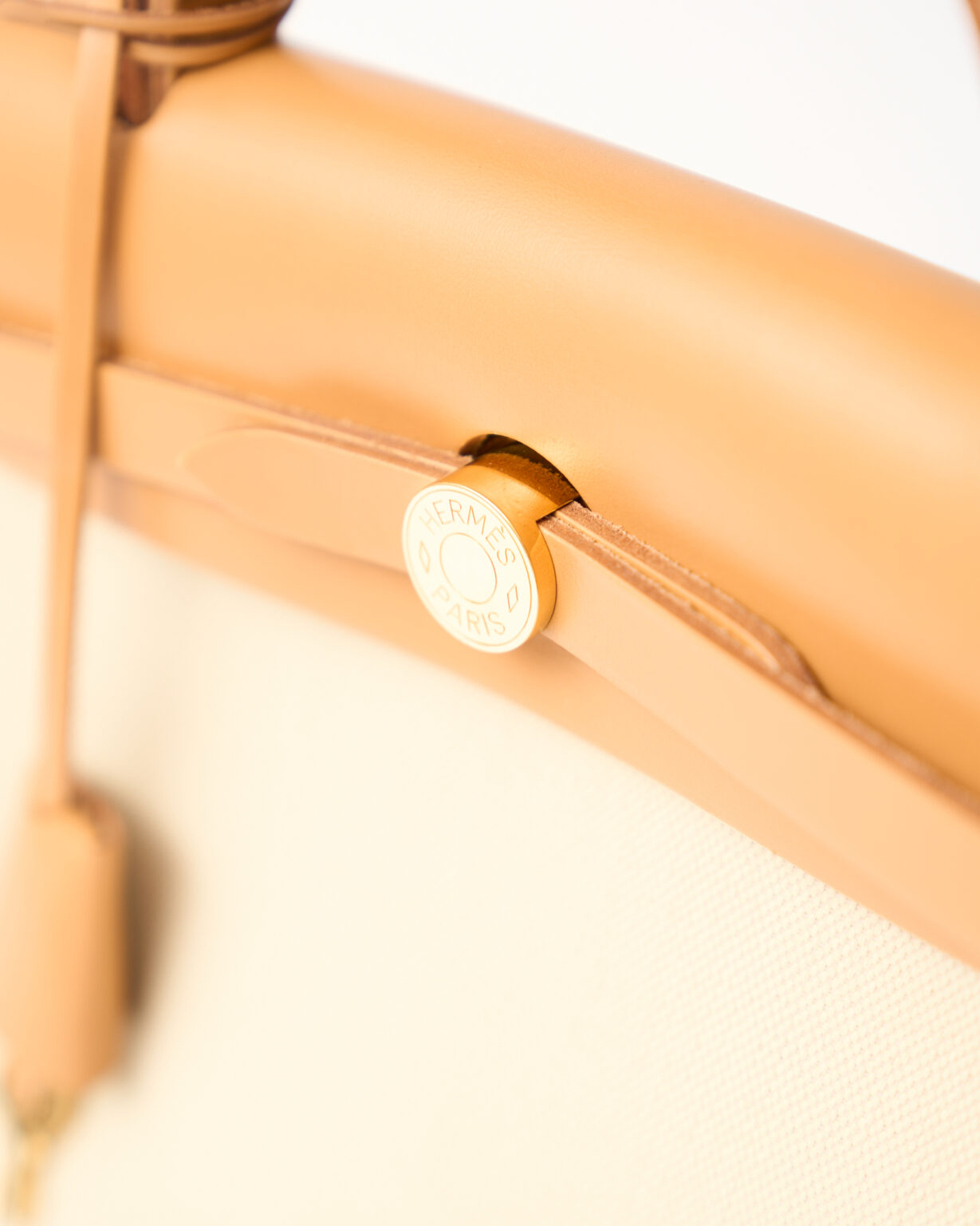 Hermès Herbag 31 Beton Toile Militaire GHW