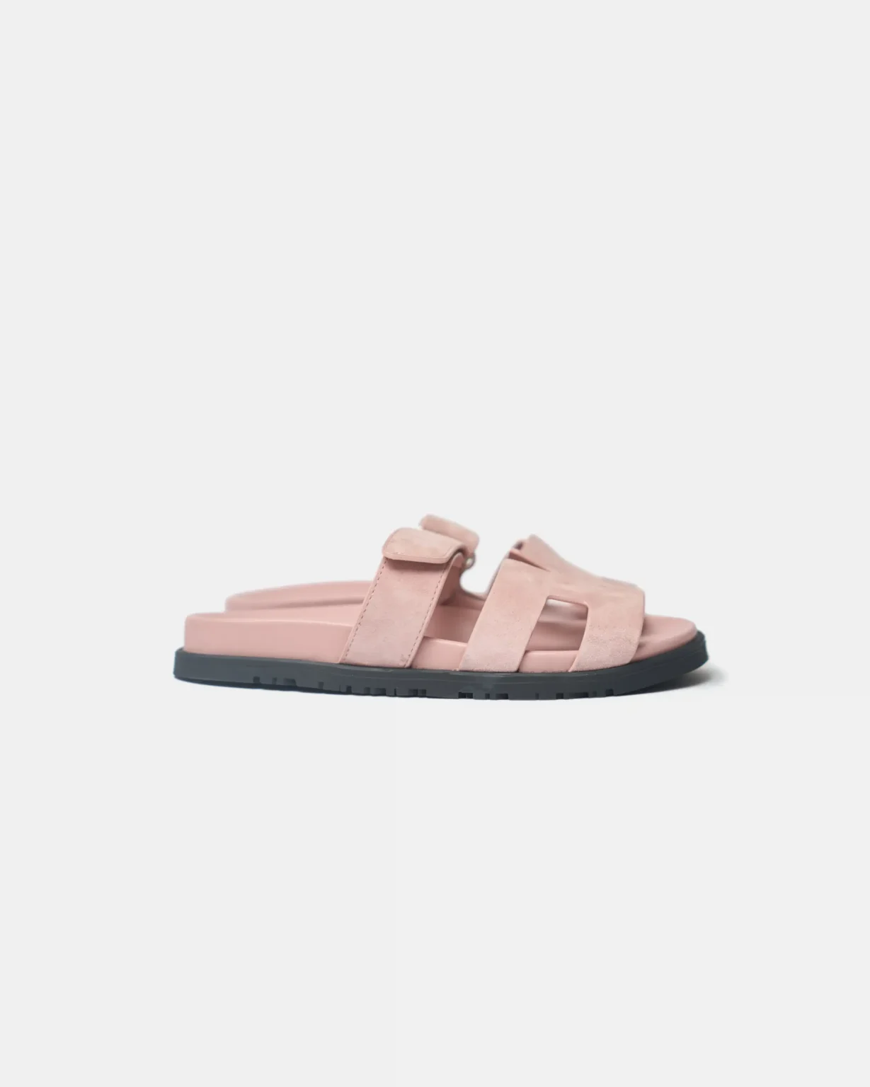 Hermès Chypre Rose Porcelain Suede Sandals (41)