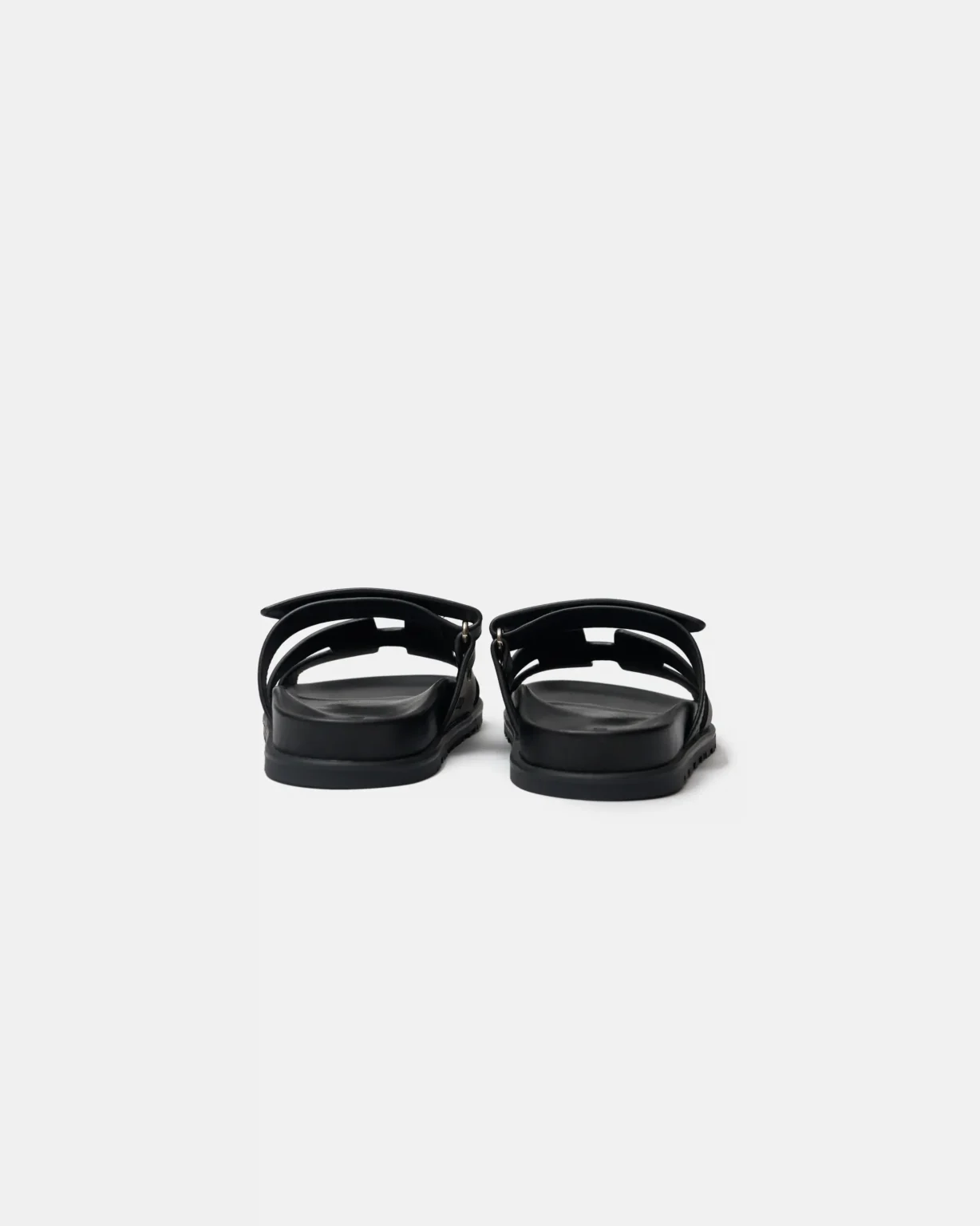 Hermes Chypre Black Calfskin Sandal