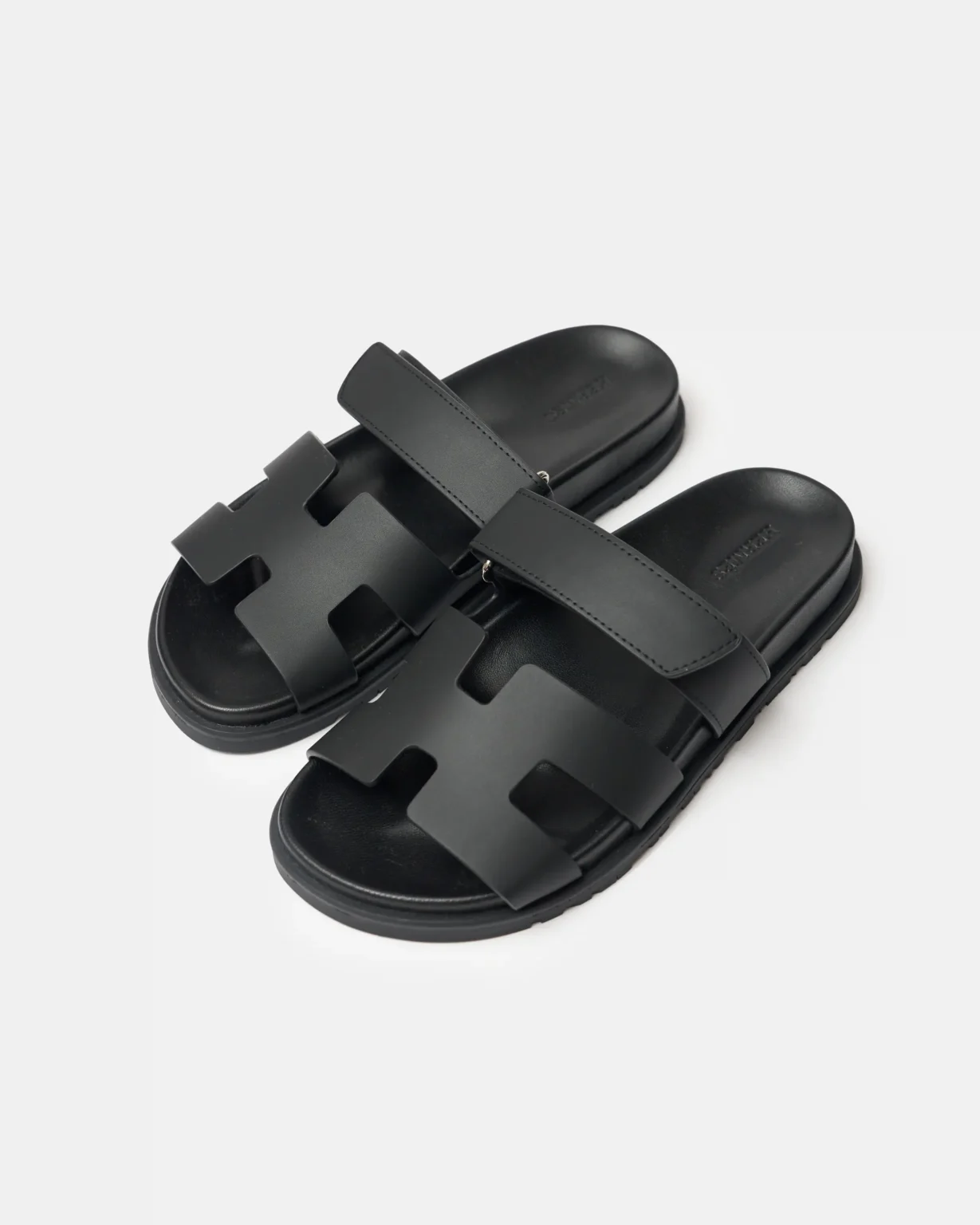 Hermes Chypre Black Calfskin Sandal