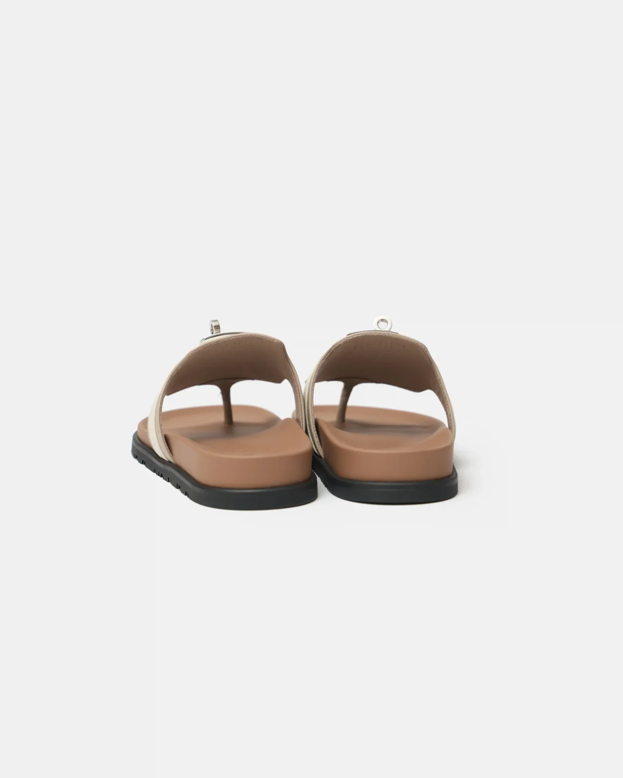 Hermès Empire Beige Mastic Beige Glaise Calfskin Sandals