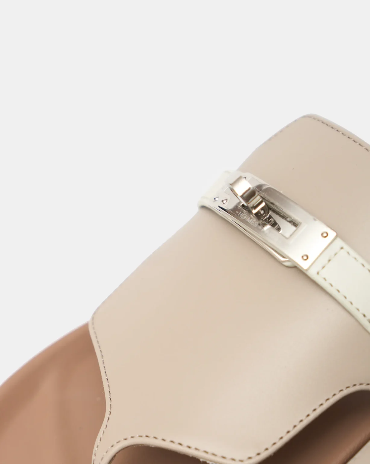 Hermès Empire Beige Mastic Beige Glaise Calfskin Sandals