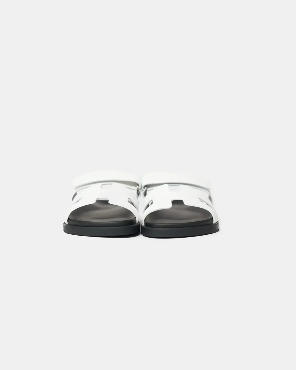 Hermès Chypre White Calfskin Sandals