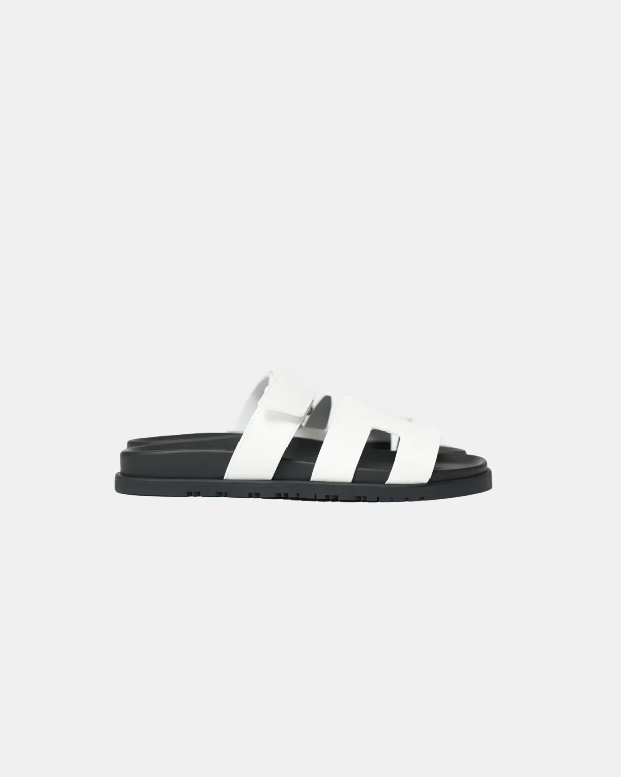 Hermès Chypre White Calfskin Sandals
