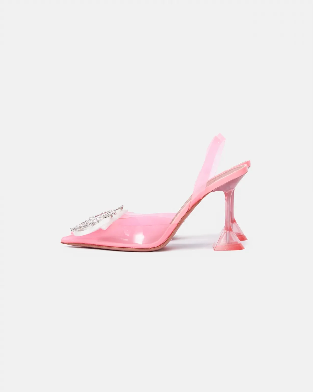 Amina Muaddi Begum Glass PVC Bubble Slingback Pump