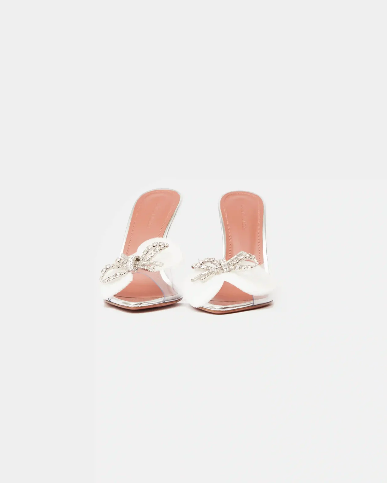 Amina Muaddi Rosie Glass PVC Transparent Slippers