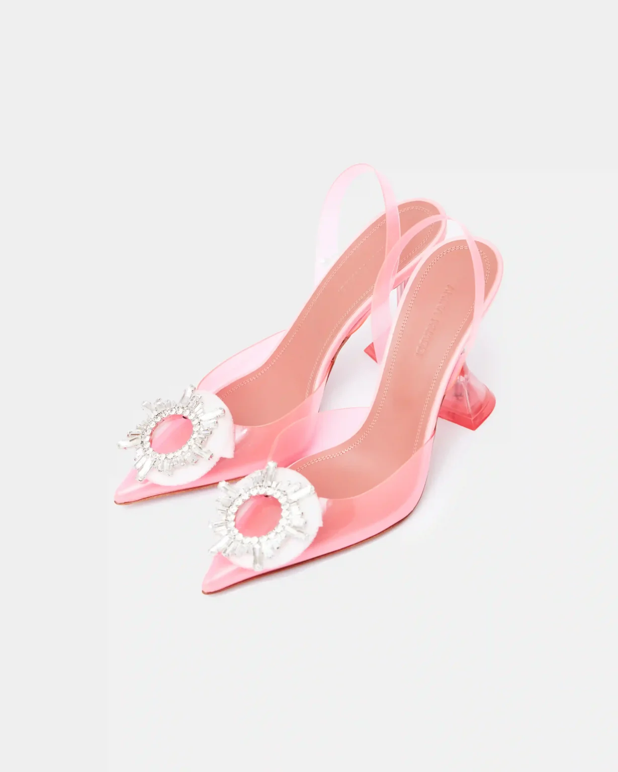 Amina Muaddi Begum Glass PVC Bubble Slingback Pump