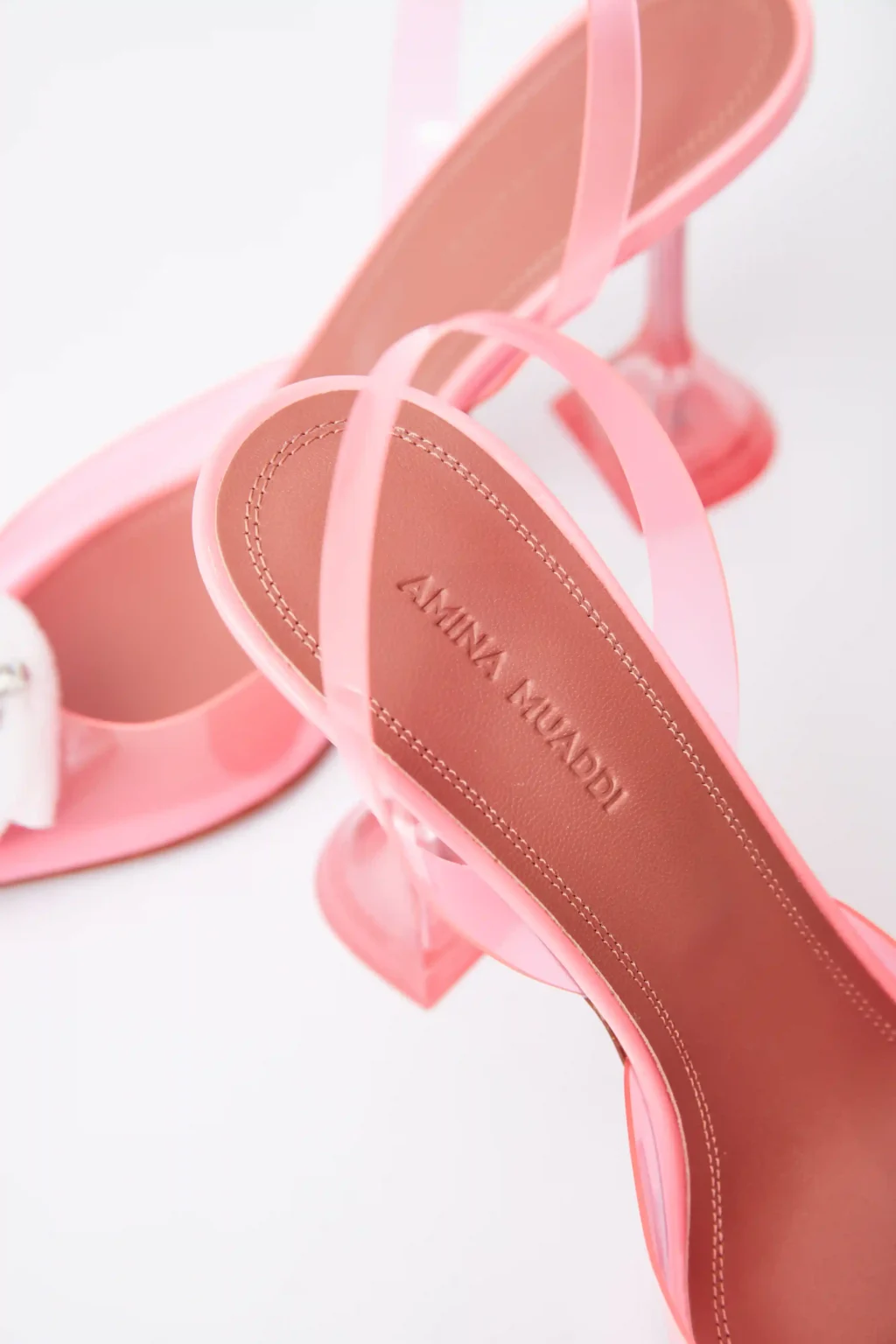 Amina Muaddi Begum Glass PVC Bubble Slingback Pump