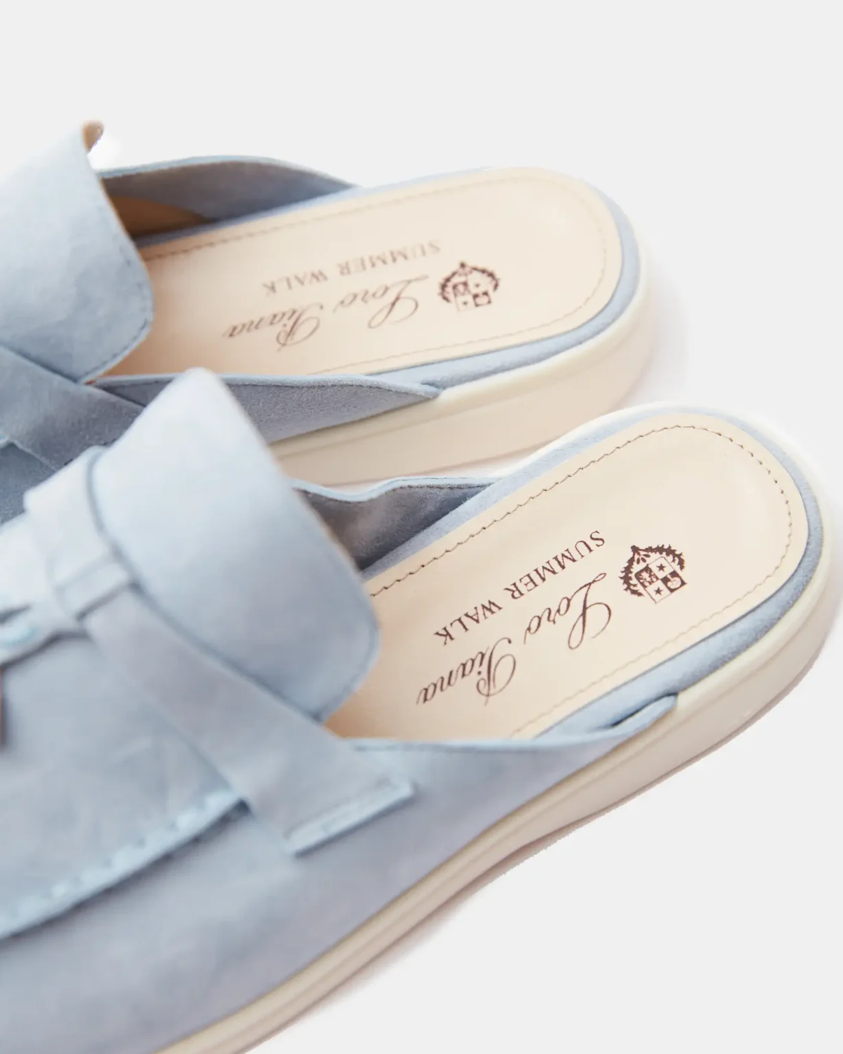 Loro Piana Charms Walk Babouche Spring Waterfall Melange Loafers