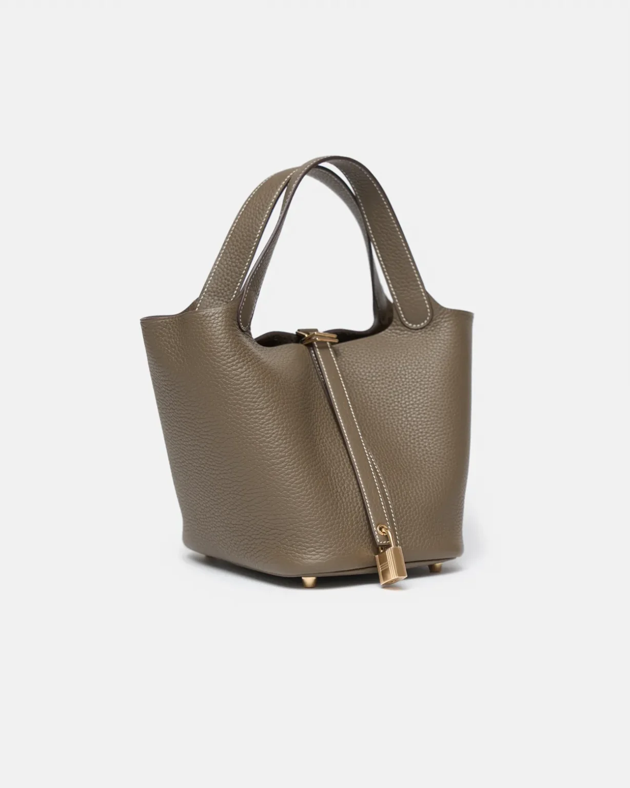 Hermès Picotin 18 Etoupe Clemence GHW