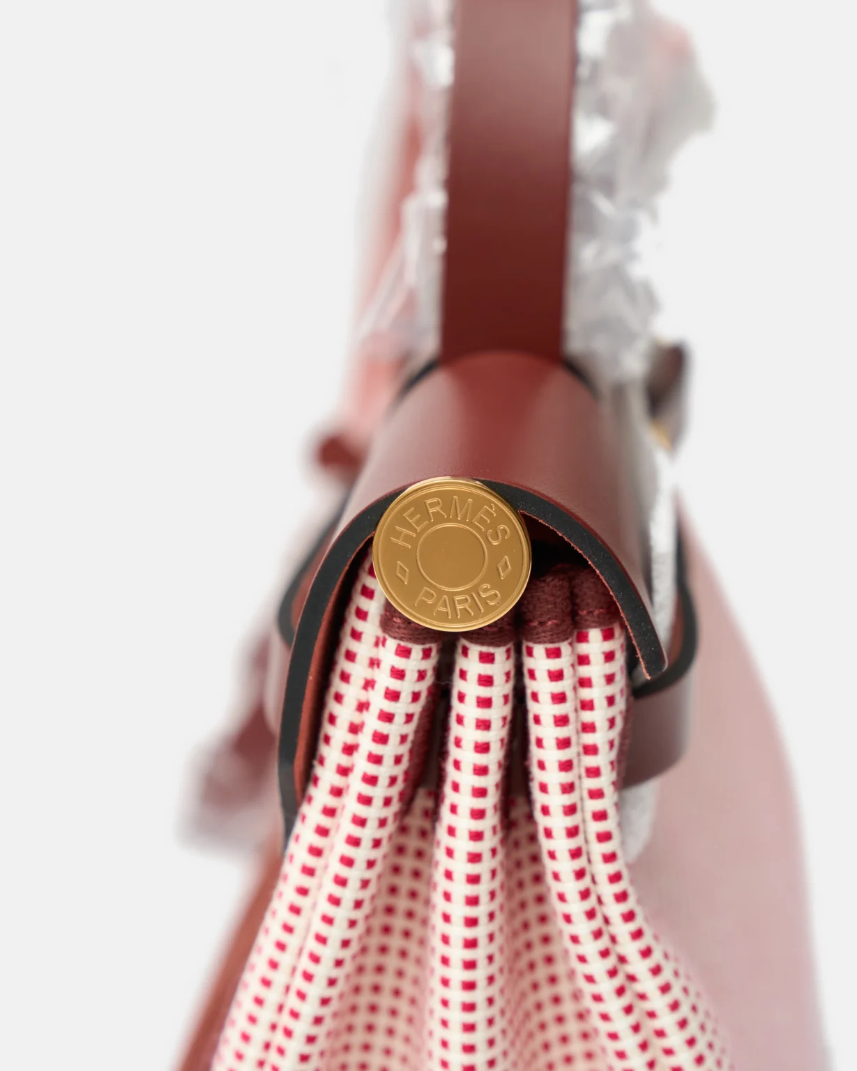 Hermès Herbag 31 Ecru-Blanc-Framboise-Rouge GHW